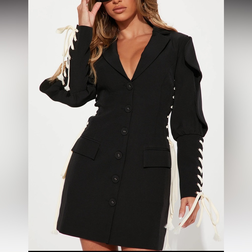 LACE BLAZER MINI DRESS